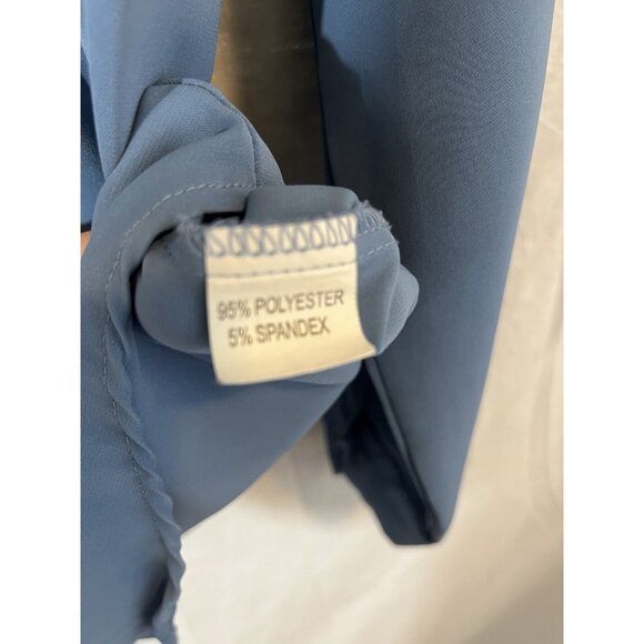 ZC & GF Blue Large Long Sleeve Button Down Blouse - Picture 3 of 9